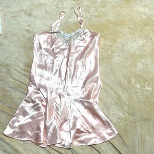 Pink Silky Slip Chemise